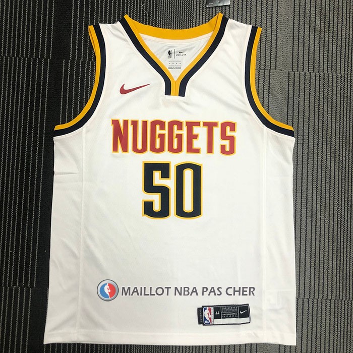 Maillot Denver Nuggets Aaron Gordon NO 50 Association 2021 Blanc